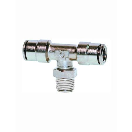 T Male Branch Tee With Coated Threads, 3/8 OD X 3/8 NPT